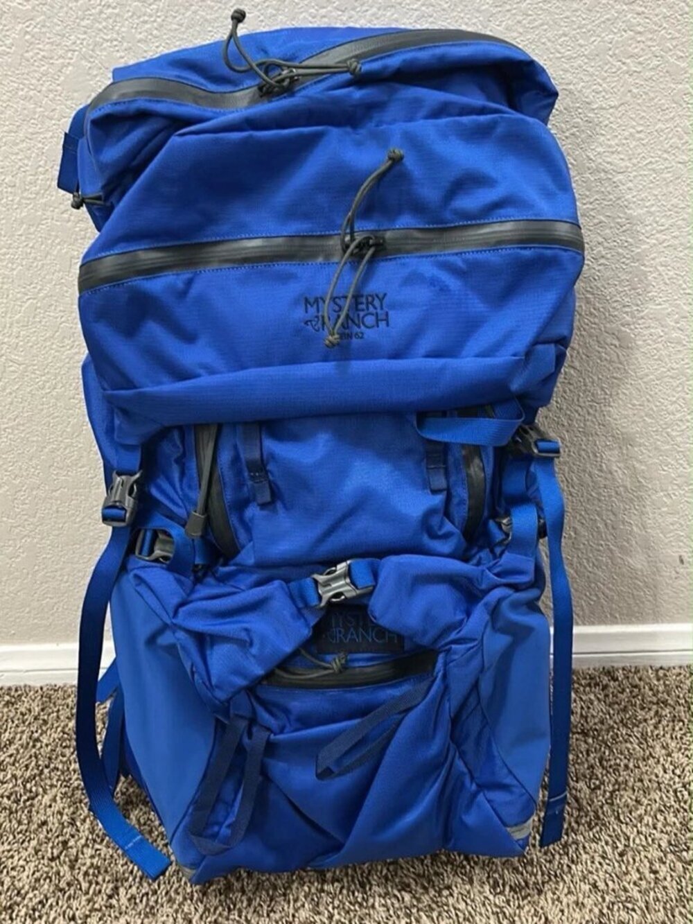 Mystery Ranch Stein 62 Unisex Blue Hiking Trekking Travel Backpack 50L